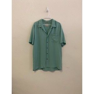 quiksilver waterman collection tailored fit turquoise button up shirt size XL